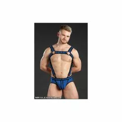 MR-S-LEATHER Neo Bold Crossbow Harnais Cobalt