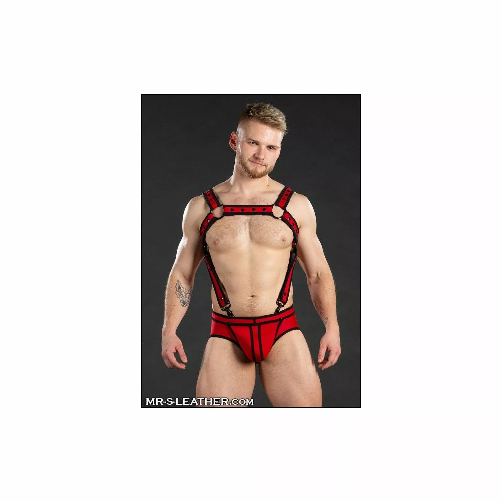 MR-S-LEATHER Neo Bold Crossbow Harnais Rouge 3 MR-S-LEATHER Neo Bold Crossbow Harnais Rouge