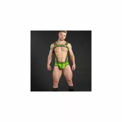 MR-S-LEATHER Neo Bold Crossbow Harnais Vert Lime