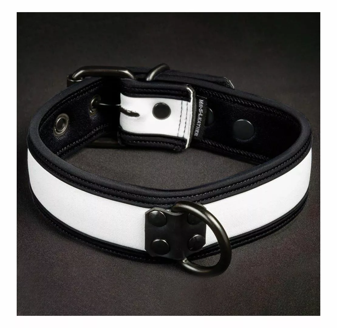 MR-S-LEATHER Neo Bold Puppy Collar Blanc 3 MR-S-LEATHER Neo Bold Puppy Collar Blanc
