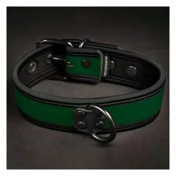 MR-S-LEATHER Neo Bold Puppy Collar Green Hunter