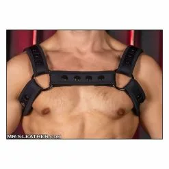 MR-S-LEATHER Neo Carbon Bulldog Harnais Noir -Poppers et Leather Cleaners Soldes neo carbon bulldog harnais noir 3