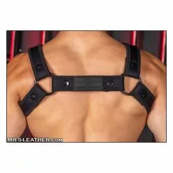 MR-S-LEATHER Neo Carbon Bulldog Harnais Noir -Poppers et Leather Cleaners Soldes neo carbon bulldog harnais noir 4