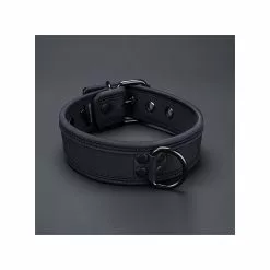 MR-S-LEATHER NEO CARBON PUPPY Collar All Black -Poppers et Leather Cleaners Soldes neo carbon puppy collar all black 2