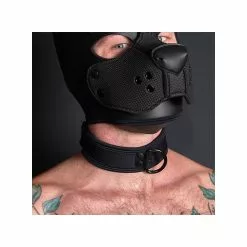 MR-S-LEATHER NEO CARBON PUPPY Collar All Black