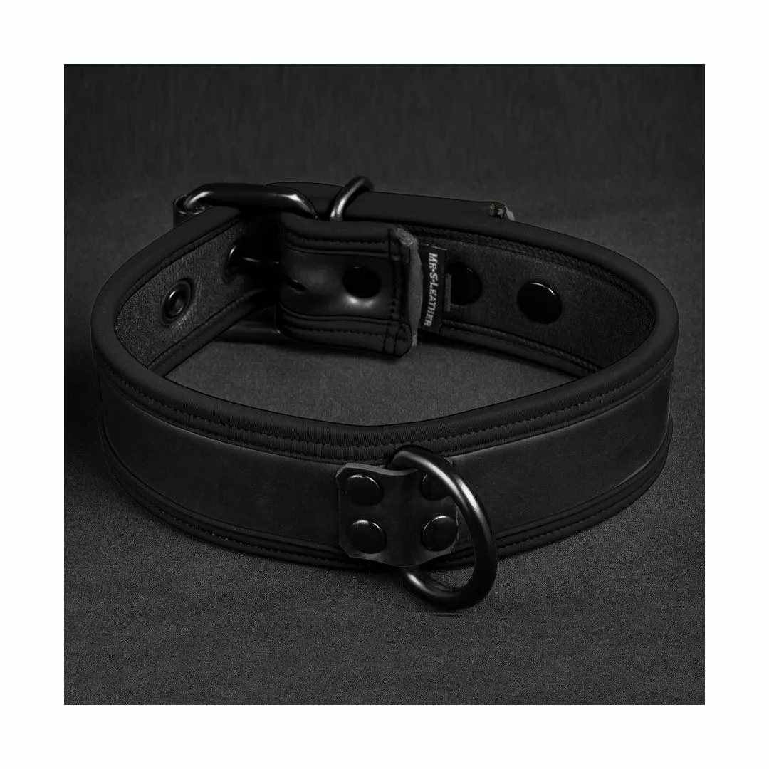 MR-S-LEATHER Neo Puppy Collar Black Black 3 MR-S-LEATHER Neo Puppy Collar Black Black