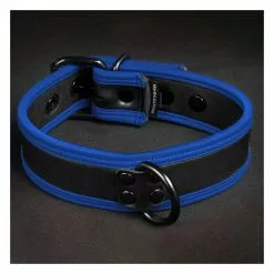 MR-S-LEATHER Néo Puppy Collar Noir Bleu