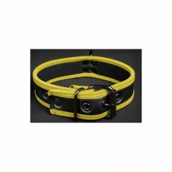 MR-S-LEATHER Néo Puppy Collar Noir Jaune -Poppers et Leather Cleaners Soldes neo puppy collar noir jaune 2