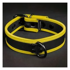 MR-S-LEATHER Néo Puppy Collar Noir Jaune