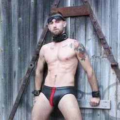 MR-S-LEATHER Mr S Neoprene Locking Bondage Collier -Poppers et Leather Cleaners Soldes neoprene locking bondage collier 3