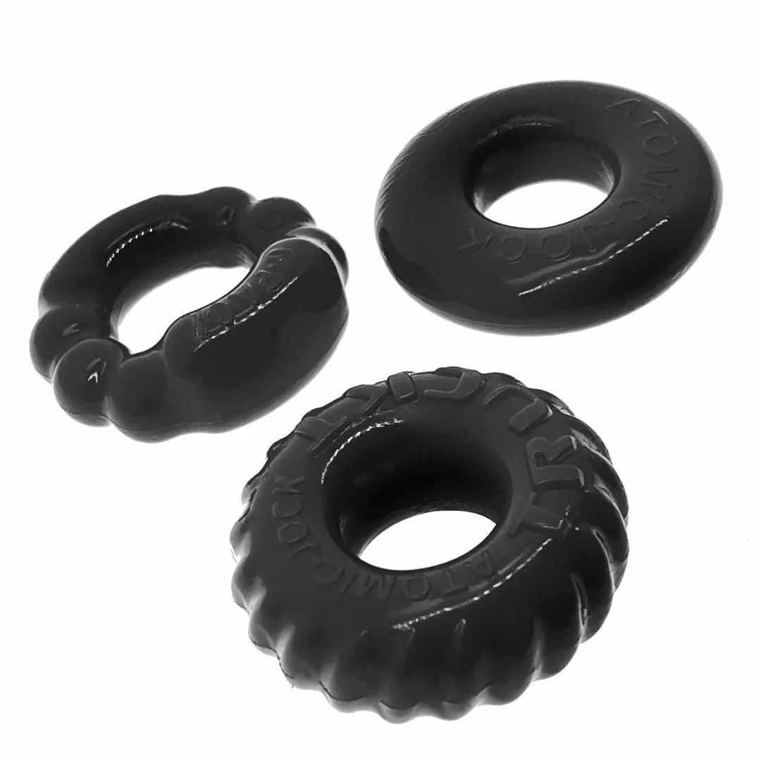 Oxballs OX BONEMAKER Pack De 3 Cockrings Noirs 5 Oxballs OX BONEMAKER Pack De 3 Cockrings Noirs – Image 3