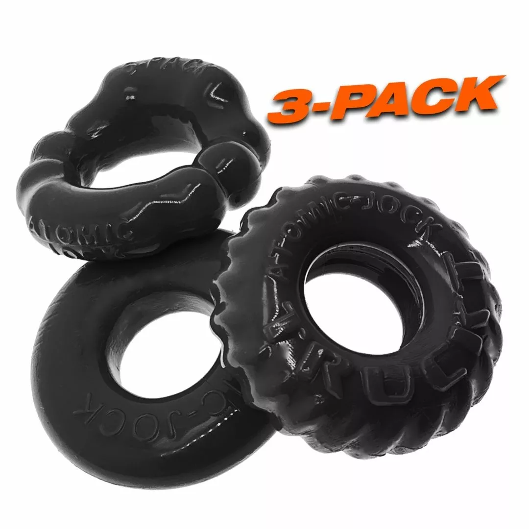 Oxballs OX BONEMAKER Pack De 3 Cockrings Noirs 7 Oxballs OX BONEMAKER Pack De 3 Cockrings Noirs – Image 5