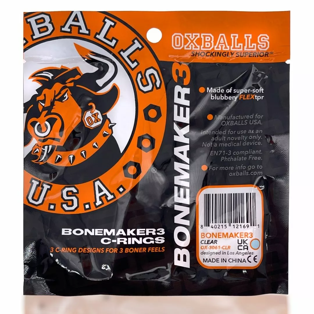 Oxballs OX BONEMAKER Pack De 3 Cockrings Noirs 8 Oxballs OX BONEMAKER Pack De 3 Cockrings Noirs – Image 6