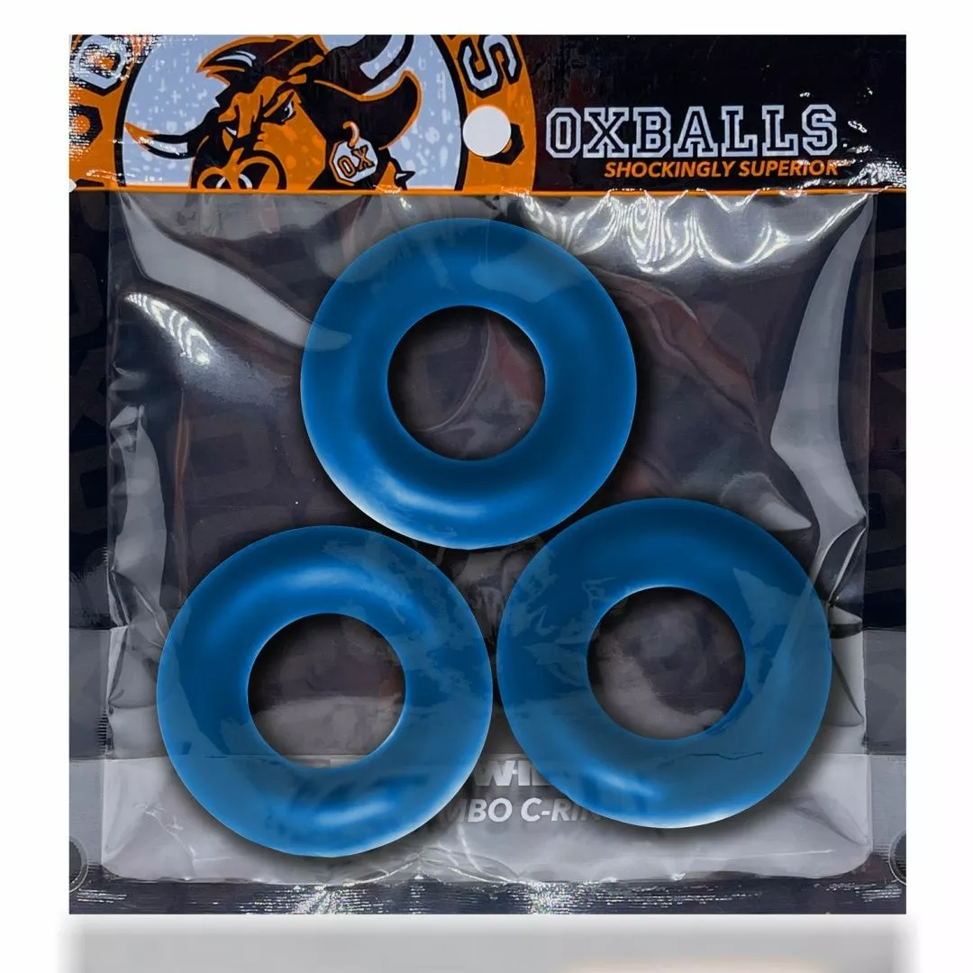 Oxballs OX FAT WILLY Pack De 3 Cockrings Bleus 4 Oxballs OX FAT WILLY Pack De 3 Cockrings Bleus – Image 2