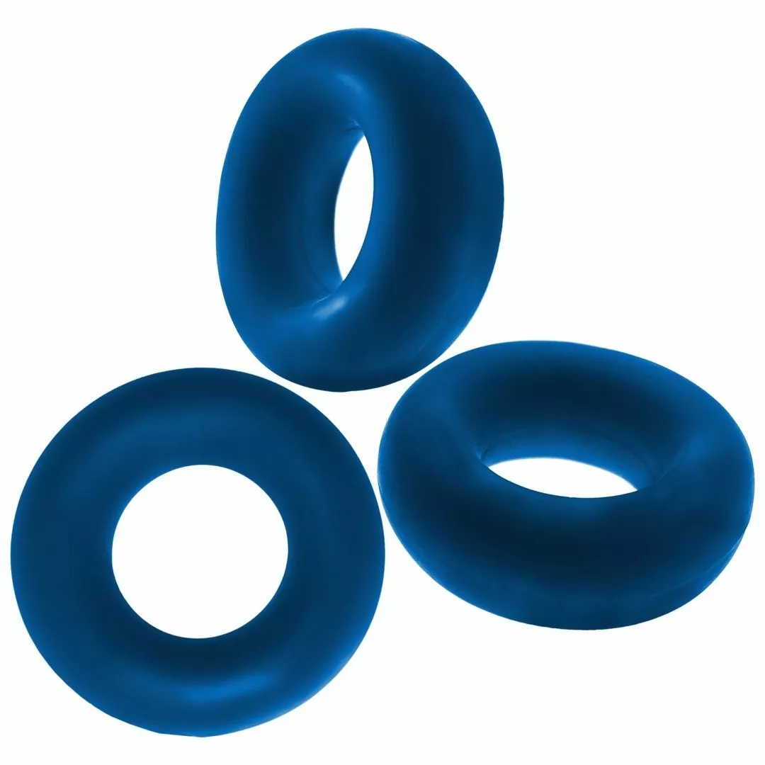 Oxballs OX FAT WILLY Pack De 3 Cockrings Bleus 5 Oxballs OX FAT WILLY Pack De 3 Cockrings Bleus – Image 3