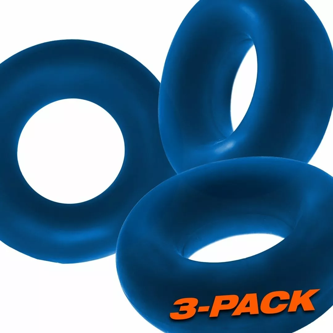Oxballs OX FAT WILLY Pack De 3 Cockrings Bleus 6 Oxballs OX FAT WILLY Pack De 3 Cockrings Bleus – Image 4