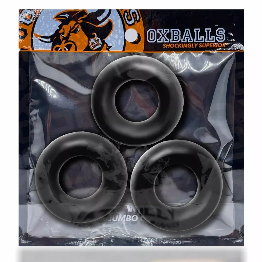 Oxballs OX FAT WILLY Pack De 3 Cockrings Noirs 4 Oxballs OX FAT WILLY Pack De 3 Cockrings Noirs – Image 2