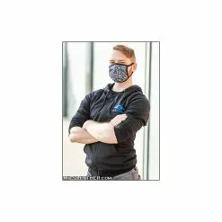 MR-S-LEATHER Reversible Hanky Face Mask - Navy -Poppers et Leather Cleaners Soldes reversible hanky face mask navy 4