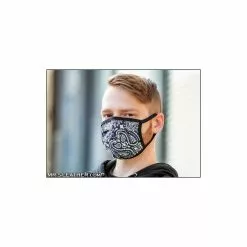MR-S-LEATHER Reversible Hanky Face Mask - Navy -Poppers et Leather Cleaners Soldes reversible hanky face mask navy 5