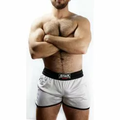 ATTACK MEN Short VIPER WHITE -Poppers et Leather Cleaners Soldes short viper blanc 3