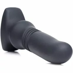 XR Brands Silicone Vibrating & Thrusting Plug Télécommandé -Poppers et Leather Cleaners Soldes silicone vibrating thrusting plug telecommande 2