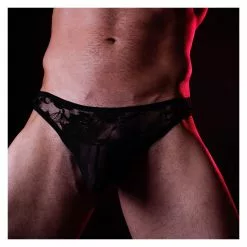 DARK-LINE String Lace Noir -Poppers et Leather Cleaners Soldes string lace noir 6