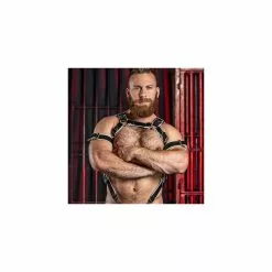 MR-S-LEATHER Harnais Trojan Blanc