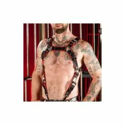 MR-S-LEATHER Harnais Trojan Rouge 14 MR-S-LEATHER Harnais Trojan Rouge -Poppers et Leather Cleaners Soldes trojan body harness rouge 2