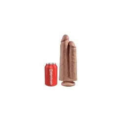 King Cock Two Cocks One Hole 9" 23cm Tan -Poppers et Leather Cleaners Soldes two cocks one hole 9 23cm tan 2