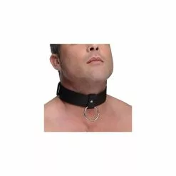 XR Brands Wide Leather Collar -Poppers et Leather Cleaners Soldes wide leather collar 2
