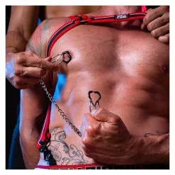 DARK-LINE Ze Vice Pinces A Tetons Réglables Avec Chaine